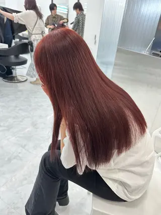 セミロング カラー ダブルカラー 韓国レイヤーKYONのヘアスタイル