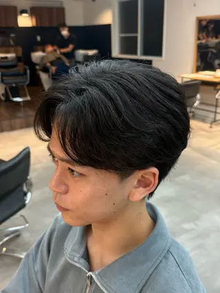 ショート パーマ メンズ 垢抜けへの近道✂️ メンズ縮毛矯正/齊藤のヘアスタイル