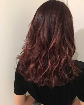 セミロング カラー 🌈評価No.1🌈 艶髪カラー❌エクステのヘアスタイル