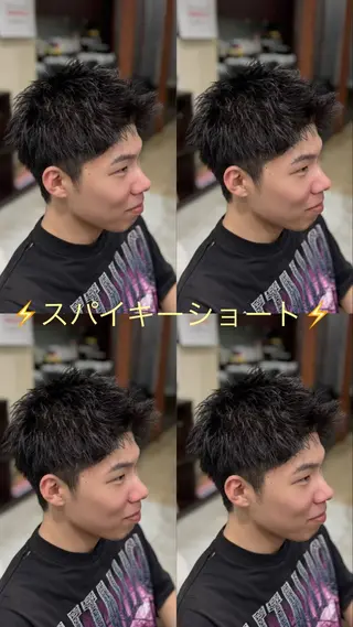 ショート メンズ メンズストレート⭐️ 髪質改善カラー⭐️のヘアスタイル