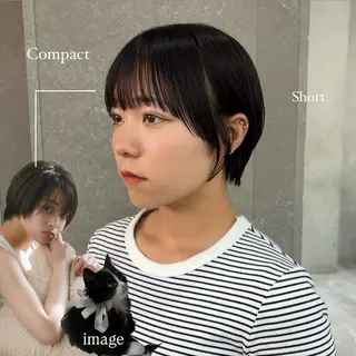 ショート 暖色ショート/ボブ "ﾏﾘﾝ"𓂃🫧‪のヘアスタイル
