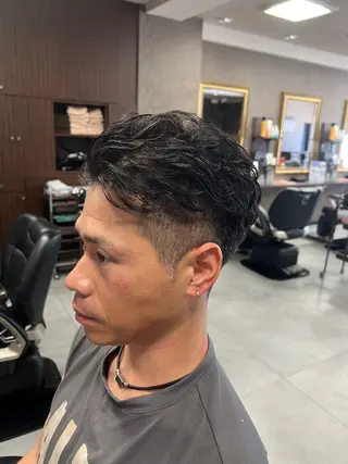 パーマ メンズ バーバーショップ涼桜新町店所属・田中大 パーマ/メンズカットのヘアスタイル