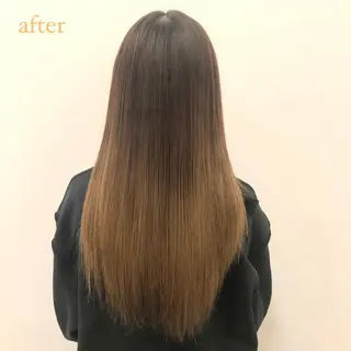 ロング カラー パーマ GO TODAY  SHAiRE SALON岡山所属・Sana/ 耳ツボ/インナーのヘアスタイル