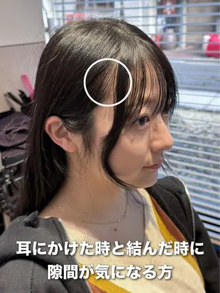 セミロング 映える顔まわり/前髪 特化 💗 ユキマのヘアスタイル