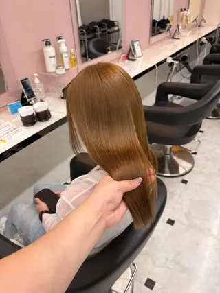 ロング カラー 透明感ベージュカラー 🪞上野🪞AIのヘアスタイル