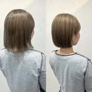 ミディアム 柔らかい縮毛矯正/ ボブ/北林のヘアスタイル