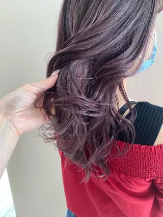 ロング カラー ベージュ/インナー カラー🤍Rieのヘアスタイル