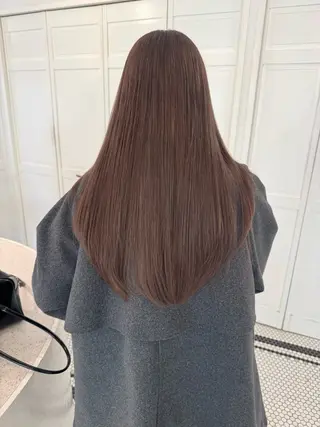 カラー ブリーチカラー🎀 韓国風/寺門美優のヘアスタイル