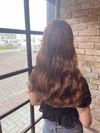 ロング 🧡ミルクティー/ レイヤー🧡ショウナのヘアスタイル