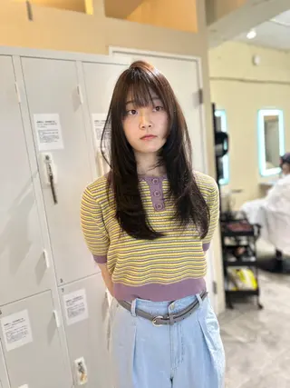 ロング カラー opus 店長大和 レイヤー/赤み消しのヘアスタイル