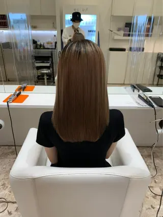 ロング 京都レイヤーカット/ 縮毛矯正/羽柴りくのヘアスタイル