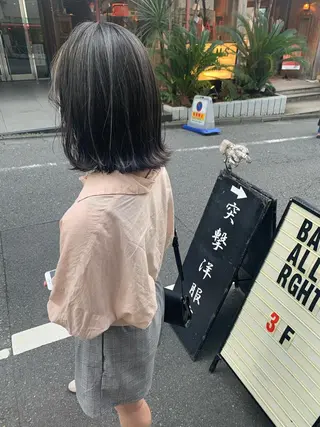 ミディアム カラー ヘアアレンジ SALOWIN原宿ash店所属・憧れの艶ハイトーンへ 🌙サイダサキのヘアスタイル