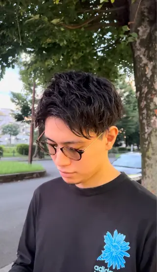 ショート パーマ メンズ メンズパーマ⚜️ 角花ひろゆきのヘアスタイル