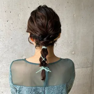 セミロング ヘアアレンジ chill松山所属・フリーランス美容師 MIZUKIのヘアスタイル