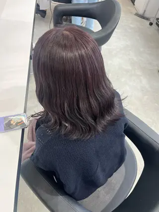 ミディアム カラー みう/仙台/暖色/ 艶髪/顔周りカット/のヘアスタイル