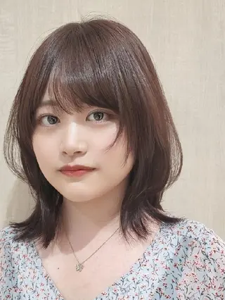 セミロング カラー 社内カット講師・店長 菅原賢一のヘアスタイル