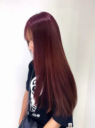 ロング カラー tomona 𝜗𝜚のヘアスタイル