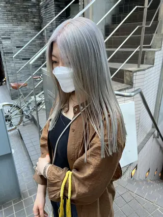 ミディアム カラー パーマ ヘアアレンジ メンズ キッズ ネイル マツエク・マツパ アイブロウ nico TOKYO 渋谷所属・ブリーチ　ハイトーン 特化🌈フジタハルキのヘアスタイル