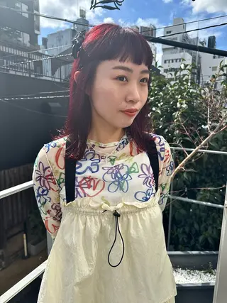 ミディアム カラー ボブ/似合わせカット /ニュアンスカラーのヘアスタイル