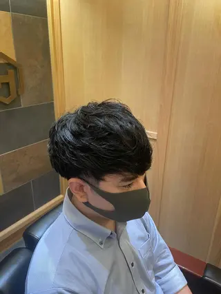 ミディアム パーマ ヒロ銀座　　　御徒町所属・ヒロ銀座　小林 透真のヘアスタイル