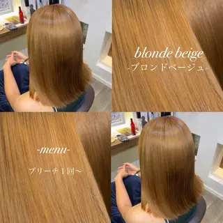 セミロング 🎀ハイトーン/ 艶カラー/夕月🎀のヘアスタイル