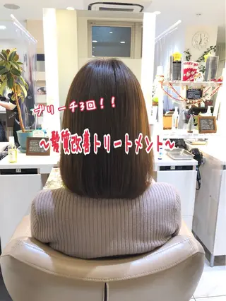 ショート 安井　昴 💫ブリーチ縮毛矯正のヘアスタイル