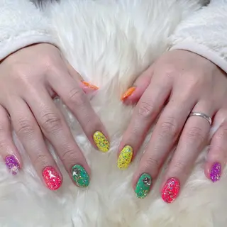 ミディアム 💜MIYA nail川崎店のネイルデザイン