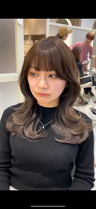 ミディアム 顔周り/透明感カラー /韓国ヘア/TAKUのヘアスタイル