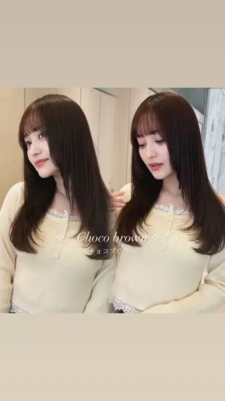 カラー あやね/艶髪/ 透明感カラーのヘアスタイル