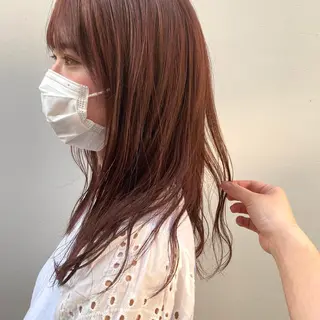 セミロング カラー 🪭risa 暖色/レイヤー🪭のヘアスタイル