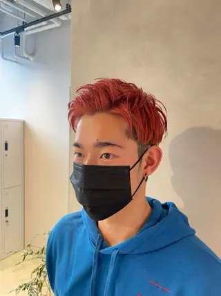 カラー メンズ 渋谷レイヤーカット/ 暖色艶カラー🩵高橋のヘアスタイル