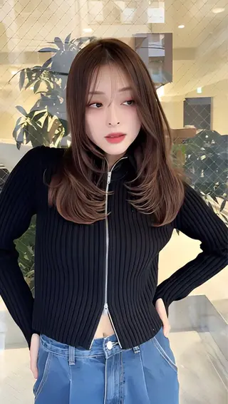 ロング カラー ✨レイヤーカット/透 名感カラー特化✨のヘアスタイル