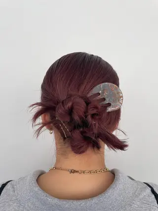 セミロング ヘアアレンジ ダブルカラー🦖 /髪質改善⚡️しおりのヘアスタイル