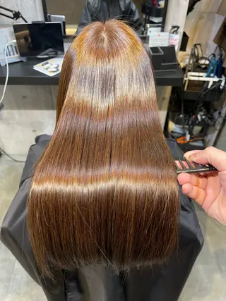 ロング カラー 髪質改善縮毛矯正 💍谷口克也のヘアスタイル