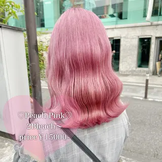 セミロング カラー 💕ブリーチ/ヘアメ 🎀YUUKAのヘアスタイル