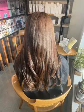 ロング カラー ヘアアレンジ チグサ ミウのヘアスタイル