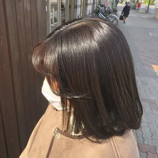 ミディアム 高橋 みく/ minim 暖色のヘアスタイル