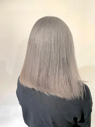 ミディアム 暖色カラー🍒 ケアブリーチ/akiのヘアスタイル