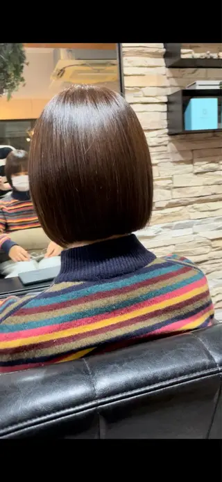 ミディアム かりん髪質改善 /メンズカットのヘアスタイル