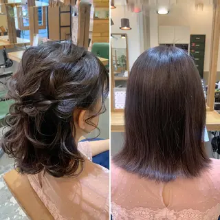 ミディアム ヘアアレンジ ✂️RIKUKI🎨 【駒込美容師🎀】のヘアスタイル