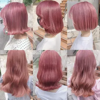 セミロング カラー 💟Chloe原宿店 🩶ハイトーンのヘアスタイル