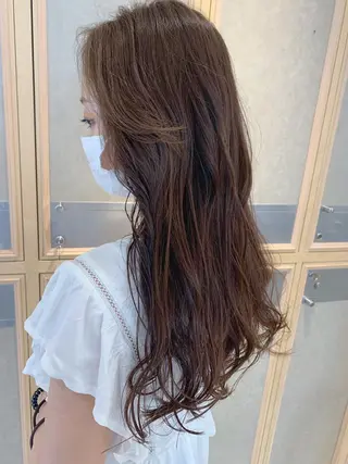 セミロング カラー TENELE所属・チバ タクミのヘアスタイル