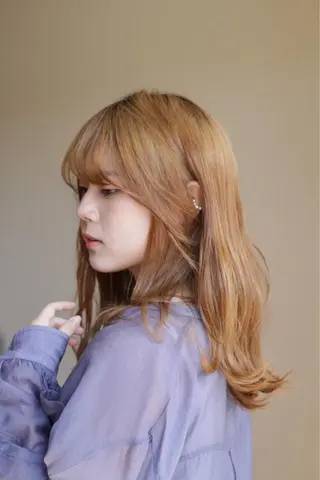 ロング カラー 山本 尚輝のヘアスタイル