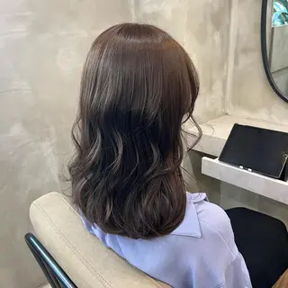 セミロング カラー RIYA❤︎ Aujuaソムリエのヘアスタイル