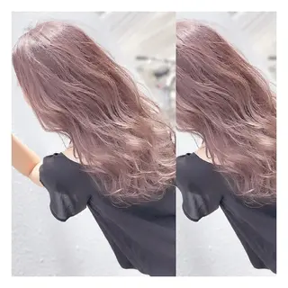 パーマ セミロング カラー ba-boo 広島のヘアスタイル