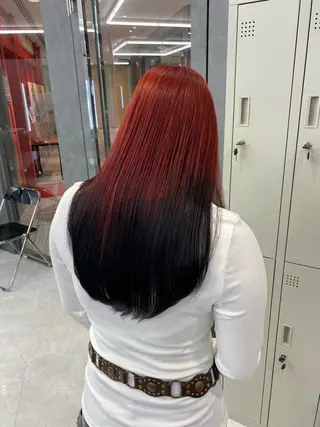 ロング カラー🌈/カット /栄/misa👻のヘアスタイル