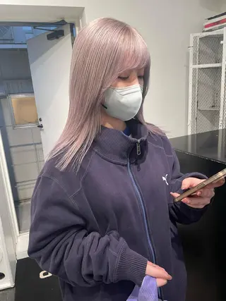 セミロング カラー パーマ ヘアアレンジ メンズ キッズ ネイル マツエク・マツパ アイブロウ 艶ハイトーン/ヘア アレンジAYAKAのヘアスタイル