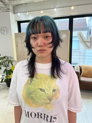 ミディアム 💥ウルフカット デザインあんな💥のヘアスタイル