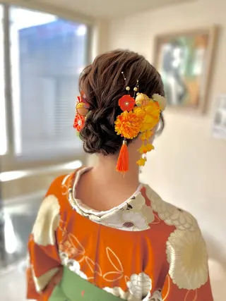 ヘアアレンジ 似合わせヘアメイク 💐オダギリチアキのヘアスタイル