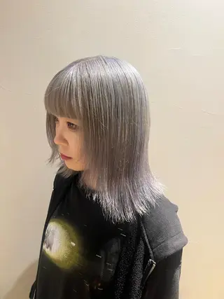 ミディアム みわ/博多 ブリーチ/メンズヘアのヘアスタイル